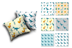 Hand drawn cute dinosaurs seamless pattern. Dinosaurs Product Image 2
