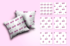 Berries seamless pattern. Pink cherries. Cute pattern Product Image 2