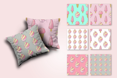 Berry ice cream. Cute summer Ice cream seamless pattern Product Image 2