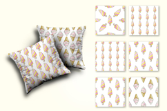 Pink ice cream seamless pattern. Wonderful bright Summer Product Image 2