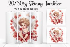 Valentine&#039;s Day Skinny Tumbler - Sublimation Tumbler Design Product Image 1