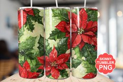 Christmas Flowers Tumbler | Christmas Tumbler Wrap Product Image 1