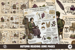 Autumn Reading Junk Journal Product Image 1