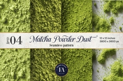 Matcha Powder Texture, Green Matcha Dust Digital Paper Product Image 1