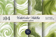 Watercolor Matcha Pattern, Green Wash Texture Product Image 1
