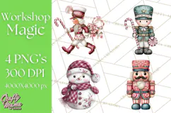 Santa’s Workshop Toys Christmas Clipart PNG Product Image 1