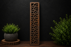 Wave Pattern Wooden Bookmark for Book Lovers Product Image 1