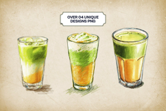 Matcha Corn Dog Clipart Bundle 4 PNG Product Image 3