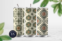 Retro Floral Block Print | Geometric Floral Pattern Product Image 2