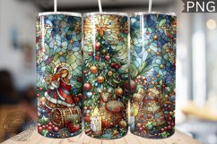 Watercolor Christmas Tumbler Wrap - High Quality 300 Dpi Product Image 1