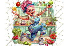 Wild Grandma Clipart PNGs, Funny Quirky Old Ladies Product Image 5