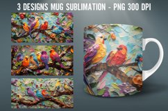 EdenBird Mug Wrap Sublimation Designs|Impasto Painting Mug Product Image 1