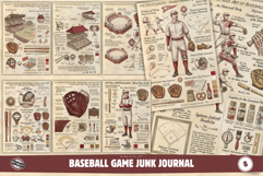 Baseball Junk Journal Pages Product Image 1