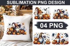Halloween Gnome - Pillow Sublimation PNG Design Product Image 1