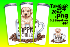 ARTISTIC 20oz Tumbler Template , Coffee Dog Product Image 1