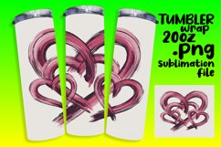Heart Tumbler Wrap Pattern Sublimation 20oz Product Image 1