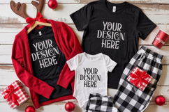 Christmas Family Matching Group Flat Lay Mockup Product Image 1