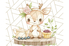 Tea Time Animal Clipart PNG Woodland Forest, Cottagecore Png Product Image 5