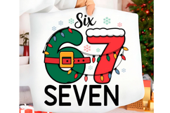 Six Seven 67 Christmas Xmas Meme PNG Product Image 1