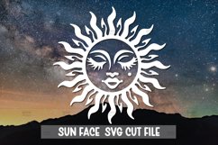 Sun Face SVG Cut File I Design for Cricut &amp; Silhouette Product Image 1