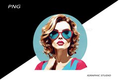 Retro Comic Style Pop Art Girls Clipart Png Product Image 1