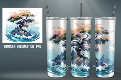 Rainbow Trees Tumbler | Sublimation 20 oz Skinny Tumbler Product Image 7