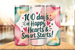 100 Days Of School Tumbler wrap, Teacher Day 20oz Tumbler Product Image 1