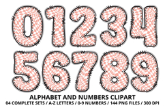 Retro Groovy Alphabet PNG 70s Numbers &amp; Letters 300 DPI Product Image 5