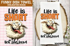Life is short, lick the bowl PNG, Product Image 1