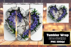 Whimsical Flower Heart Tumbler Art Product Image 1