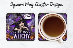 Feelin' Witchy Mug coaster | Coaster | Sublimation Design Product Image 1