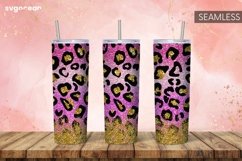 Leopard Glitter Tumbler Sublimation | Skinny 20 oz | Tapered Product Image 8