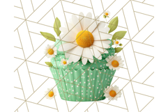 Paper Cupcake Clipart Layered Paper Scrapbook Collage Png Product Image 5
