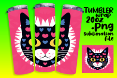 FASHIONABLE 20oz Tumbler Graphic , Cute Cat Product Image 1
