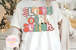 Sleigh Girl Sleigh Retro Ransom SVG PNG Product Image 1