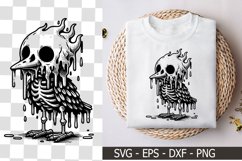 A Melting Bird Skeleton Character - Skeleton SVG Product Image 1
