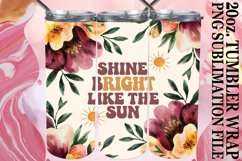 Inspiring sunsets 20oz tumbler wrap, Flower Quote Product Image 1
