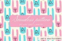 Love bunny seamless pattern | Love bunny digital paper Product Image 1