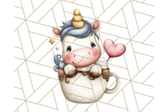 Cute Dessert Unicorn PNG Clipart with Cupcakes &amp; Candies Product Image 5