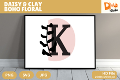 Daisy &amp; Clay Boho Floral Monogram Product Image 1