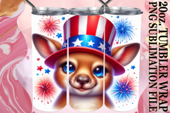 Radiant Smiles 20oz tumbler wrap, USA Animals Product Image 1