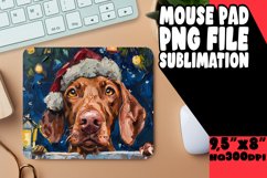 Christmas Sublimation Mouse Pad Peeking Dog Winter Design Product Image 1