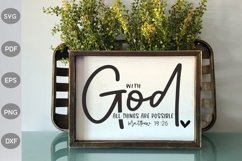 With God All Things are Possible SVG / Christian Quote SVG Product Image 3