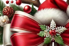 Coquette Christmas PNG, Reindeer Bow and Christmas Design Product Image 5