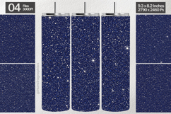 Navy Blue Glitter Tumbler Wrap| Tumbler Sublimation Product Image 1