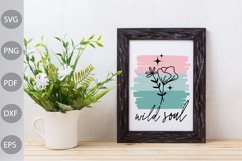 Wild Soul SVG Cut File / Retro Boho Girl SVG Design Product Image 3