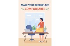 Find new job poster flat vector template Product Image 1