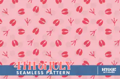 American 4th of July Hoofs and Hen Prints Seamless Pattern Product Image 1