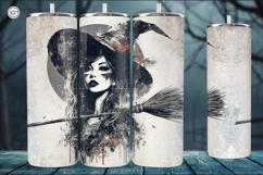 4 Witch Seamless Tumbler Sublimation, 20 oz Tumbler Wrap Product Image 4