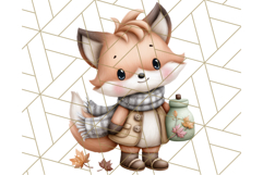 Thanksgiving Woodland Animals Clipart PNG Product Image 5